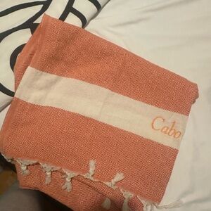 Orange and White Cabo Towel
